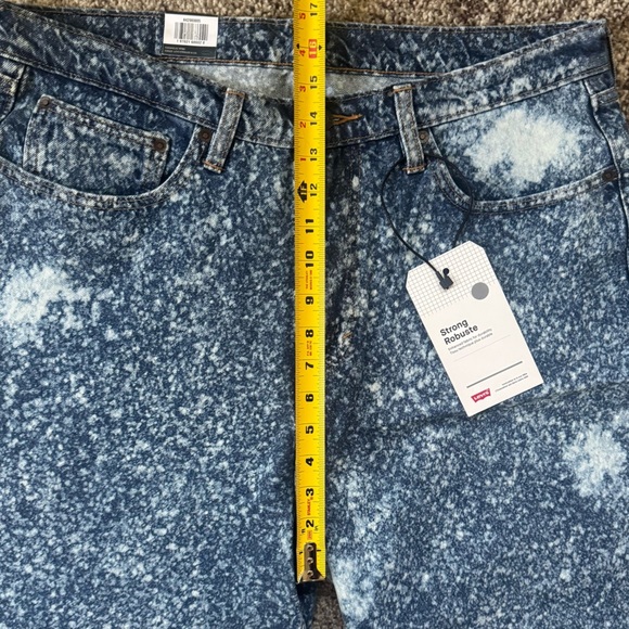 Levi's Skate Super Baggy Jeans Blue Galaxies Wide Leg Bleached Acid Wash 90s y2k - Picture 12 of 13